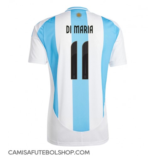 Camisa de time de futebol Argentina Angel Di Maria #11 Replicas 1º Equipamento Copa America 2024 Manga Curta